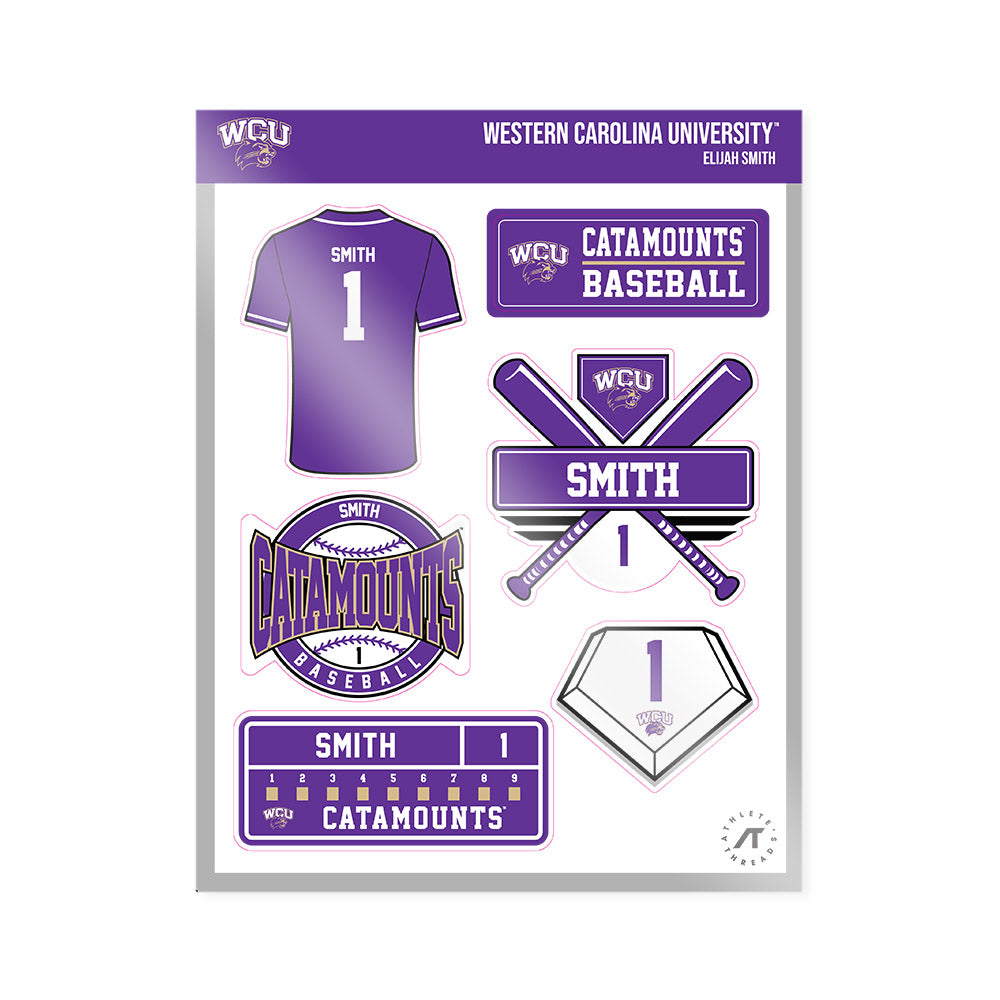 Western Carolina - NCAA Baseball : Elijah Smith - Sticker Sheet-0