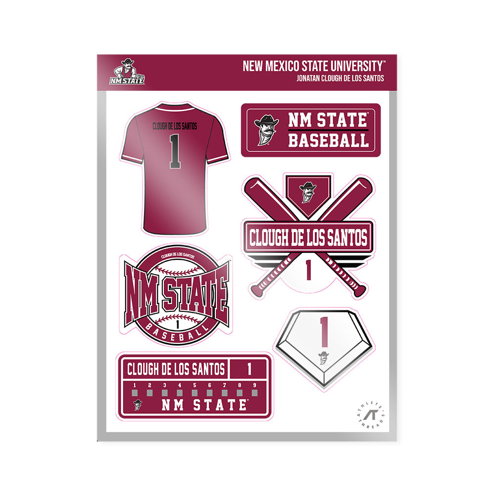 NMSU - NCAA Baseball : Jonatan Clough De Los Santos - Sticker Sheet-0