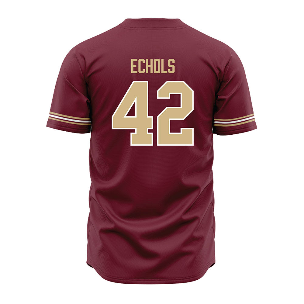 FSU - NCAA Baseball : Jacob Echols - Garnet Jersey-1