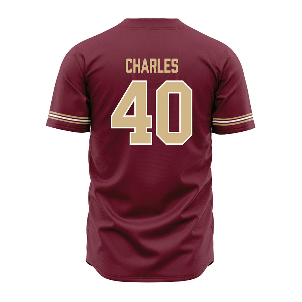 FSU - NCAA Baseball : Joe Charles - Garnet Jersey-1