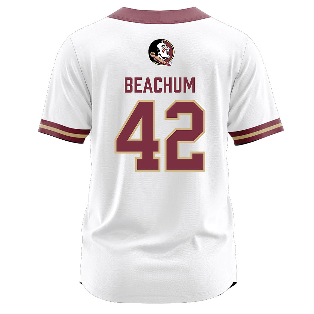 FSU - NCAA Softball : Jaysoni Beachum - White Jersey-1