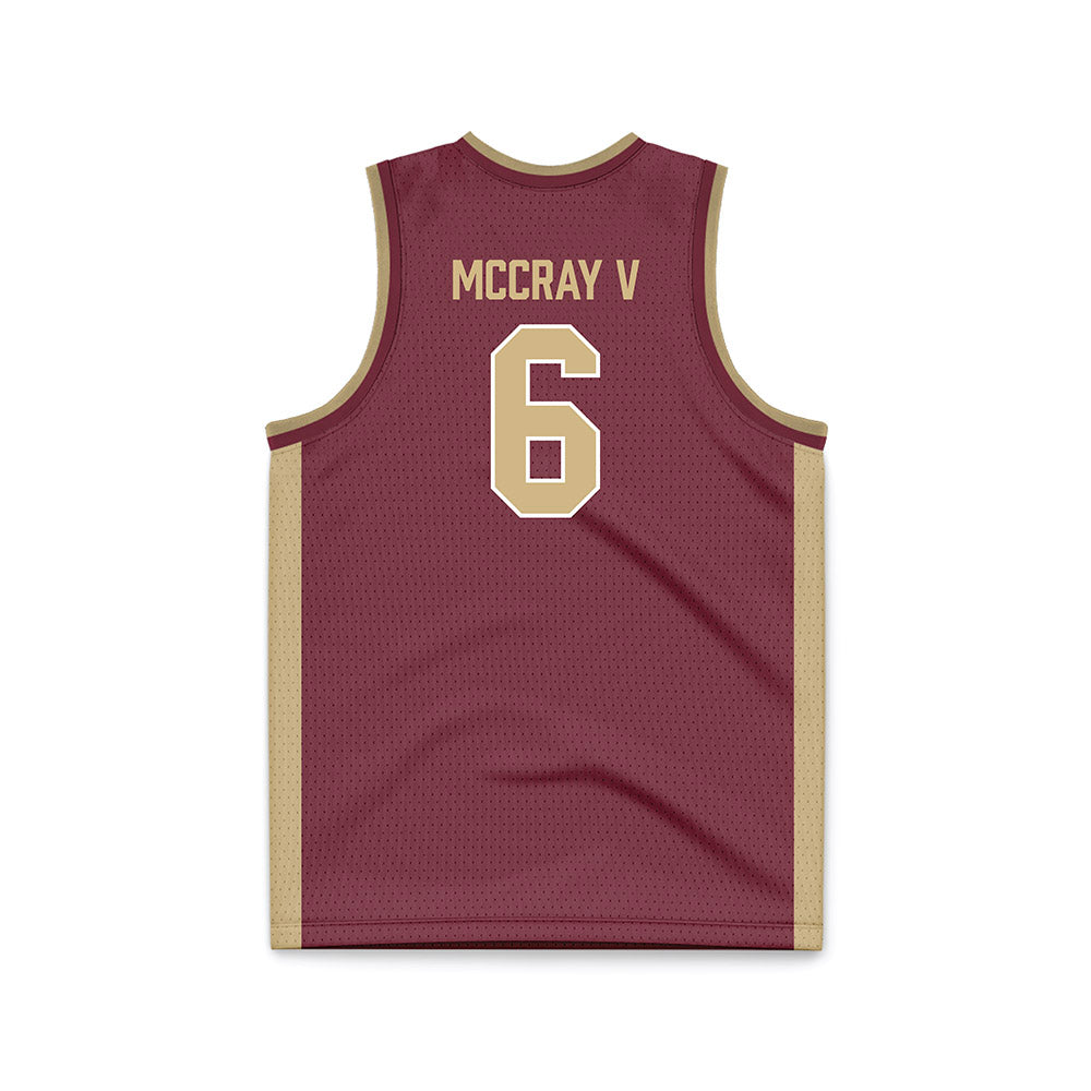 FSU - NCAA Men's Basketball : Robert McCray V - Garnet Basketball Jersey-1