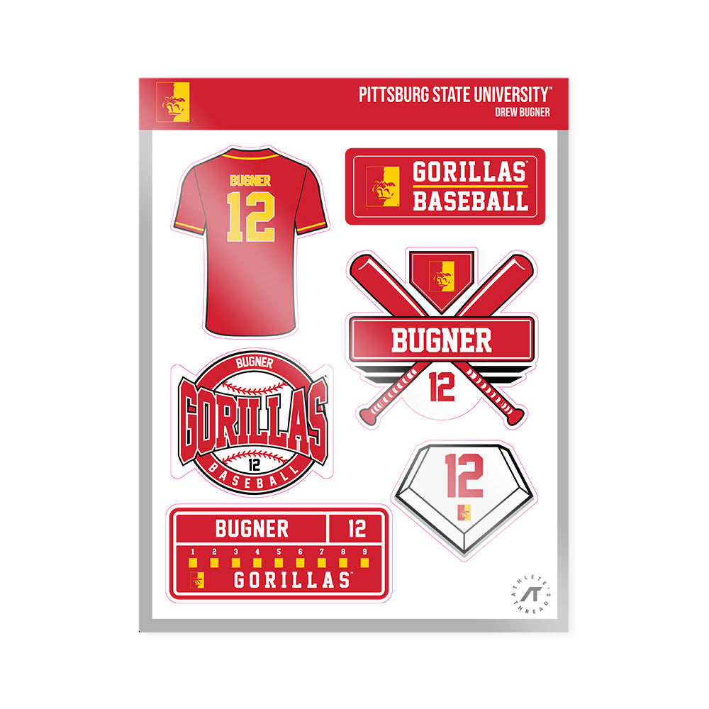 Pitt State - NCAA Baseball : Drew Bugner - Sticker Sheet-0