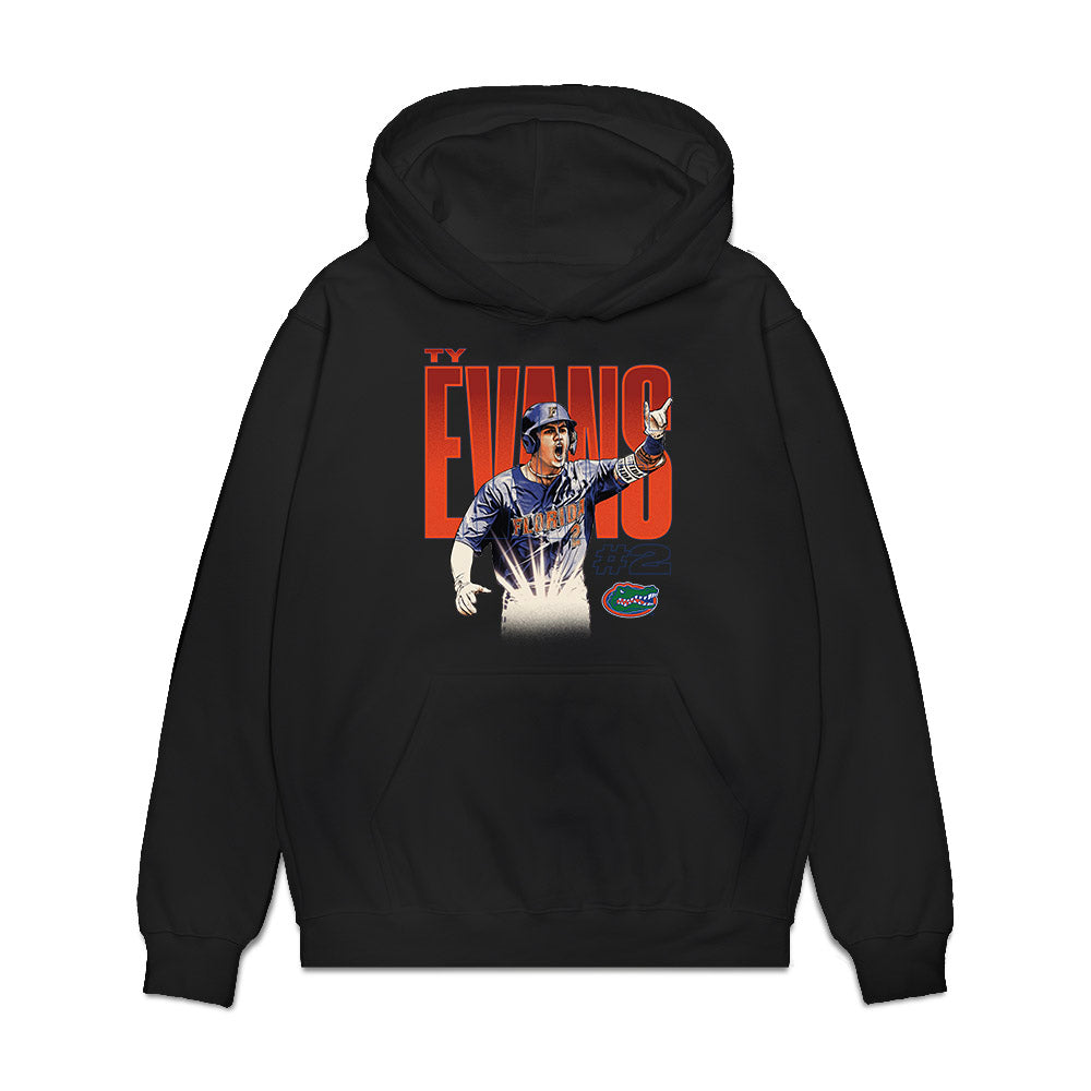 Florida - NCAA Baseball : Ty Evans - Premium Hooded Sweatshirt-0