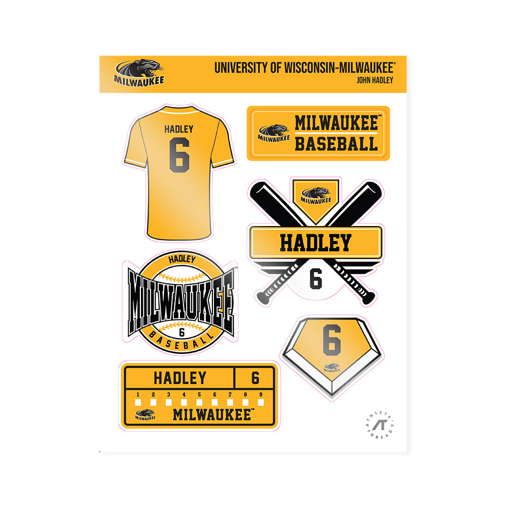 UW Milwaukee - NCAA Baseball : John Hadley - Sticker Sheet-0