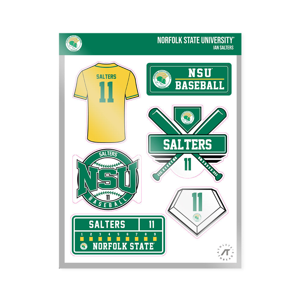 Norfolk State - NCAA Baseball : ian salters - Sticker Sheet-0
