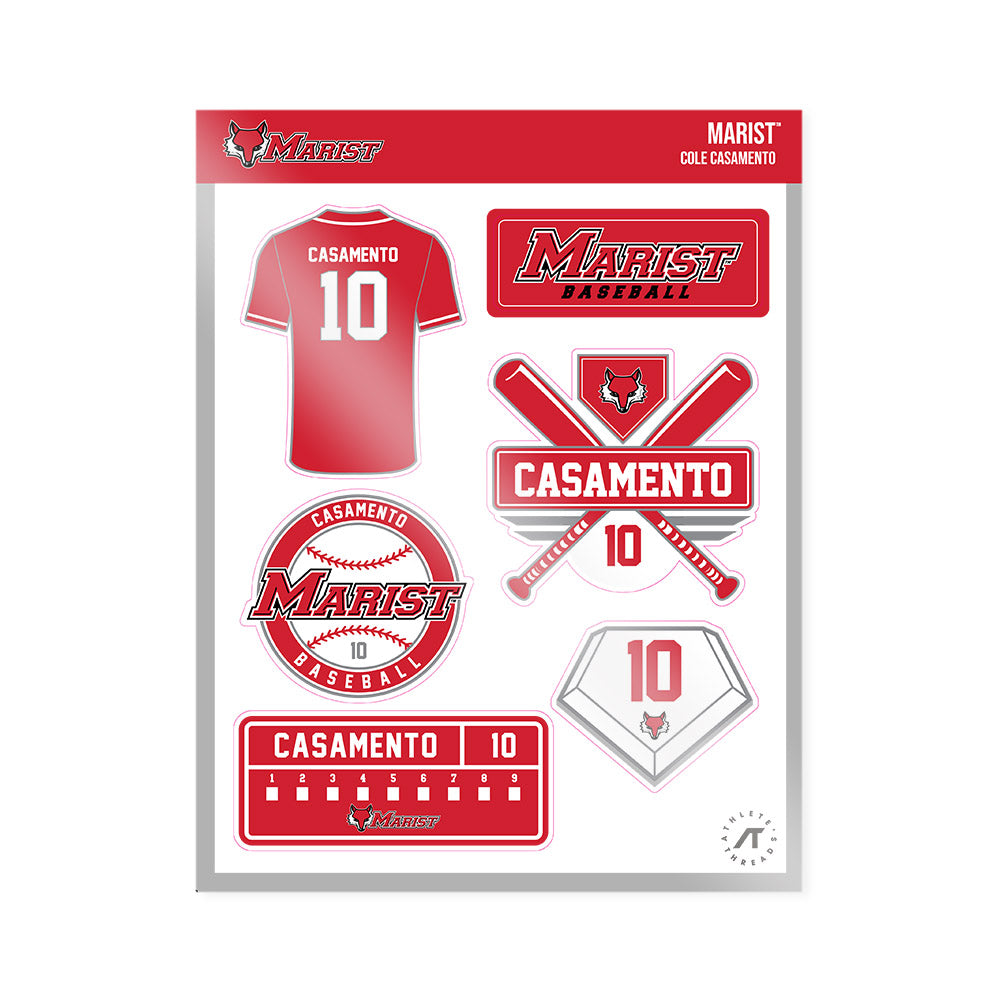 Marist - NCAA Baseball : Cole Casamento - Sticker Sheet-0