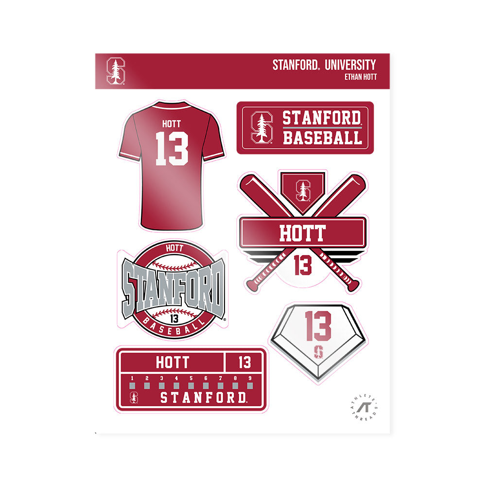 Stanford - NCAA Baseball : Ethan Hott - Sticker Sheet-0