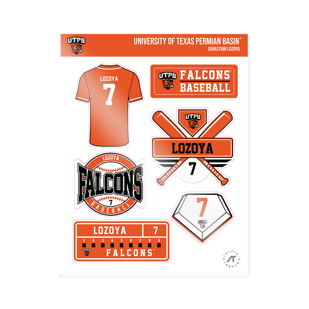 UTPB - NCAA Baseball : Sebastian Lozoya - Sticker Sheet-0