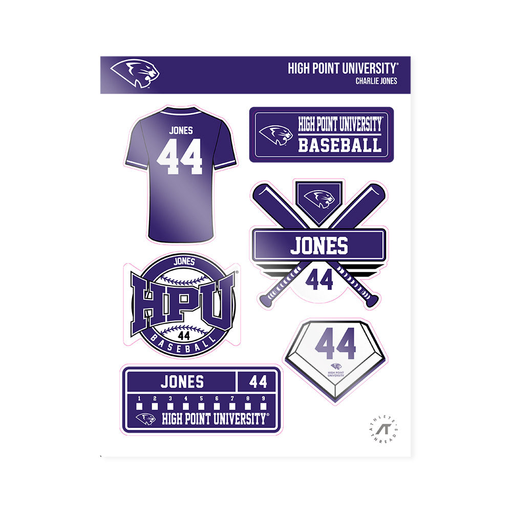High Point - NCAA Baseball : Charlie Jones - Sticker Sheet-0
