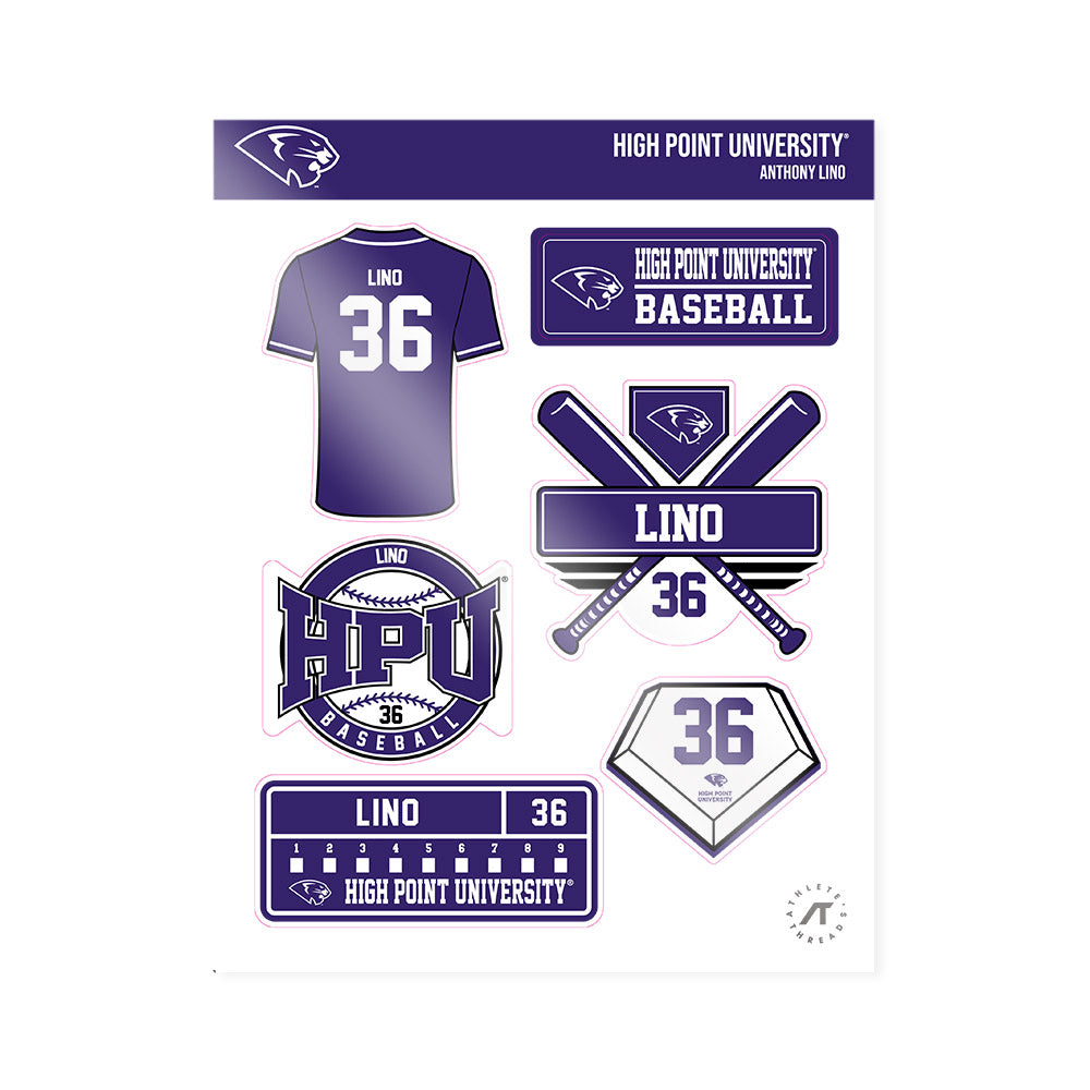 High Point - NCAA Baseball : Anthony Lino - Sticker Sheet-0