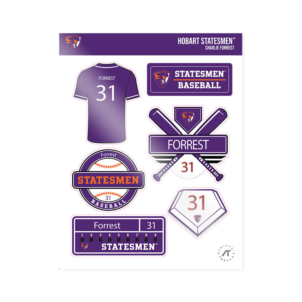 HWS - NCAA Baseball : Charlie Forrest - Sticker Sheet-0