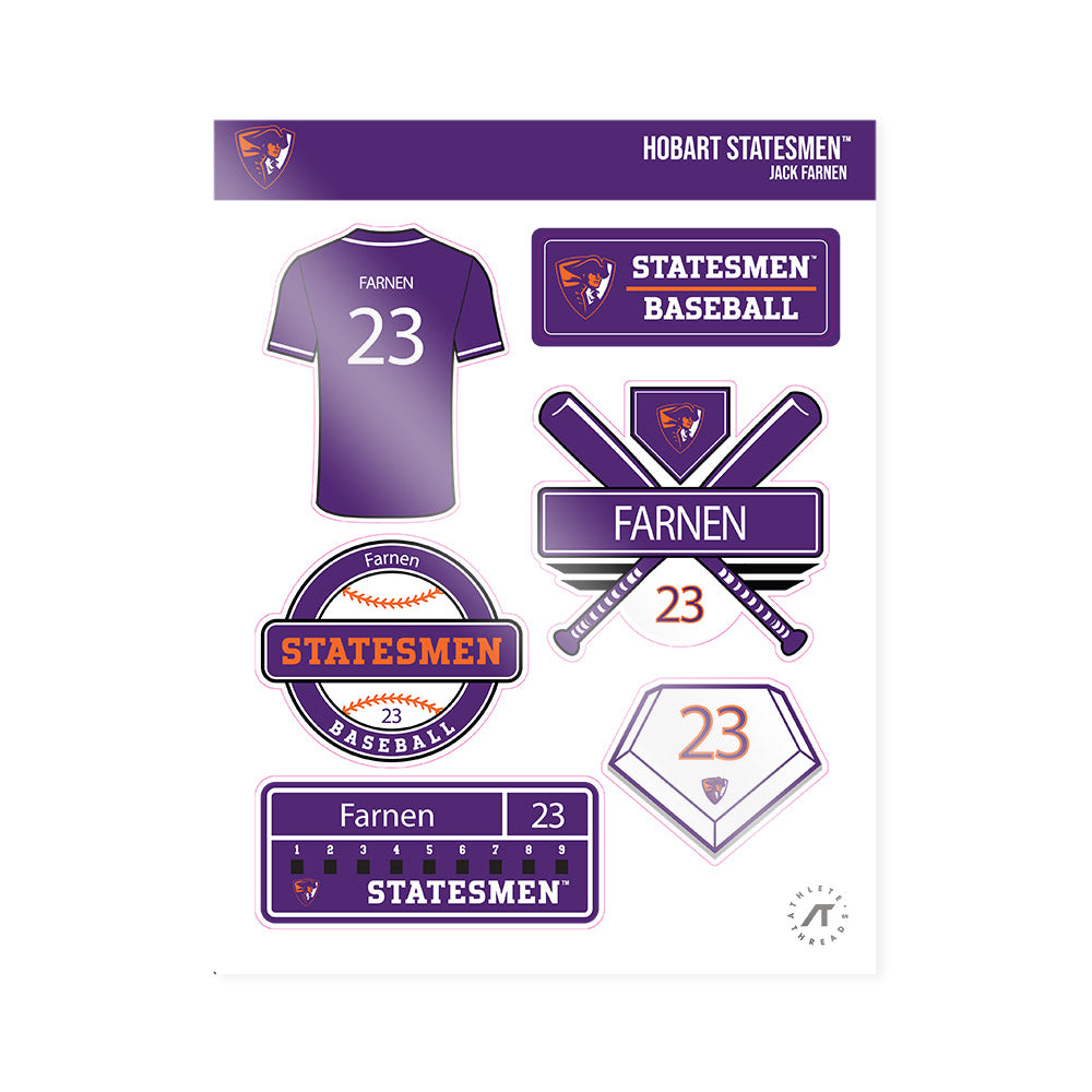 HWS - NCAA Baseball : Jack Farnen - Sticker Sheet-0