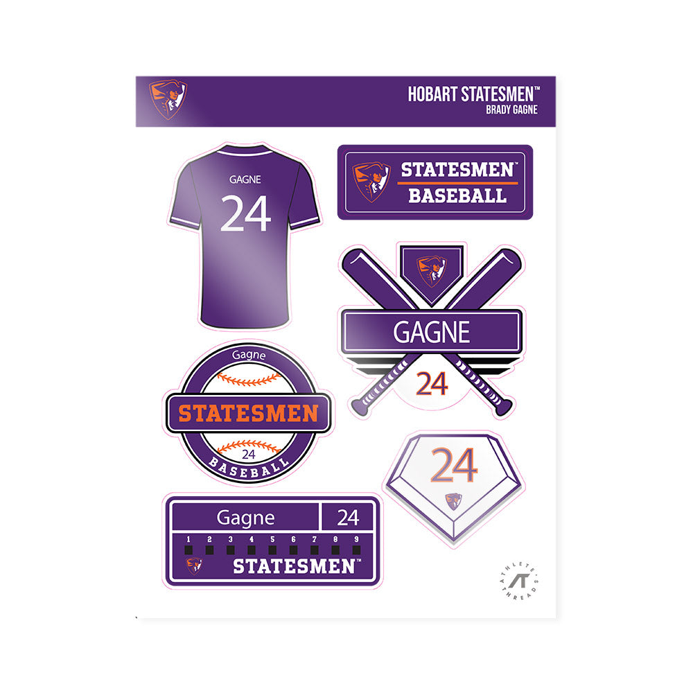 HWS - NCAA Baseball : Brady Gagne - Sticker Sheet-0