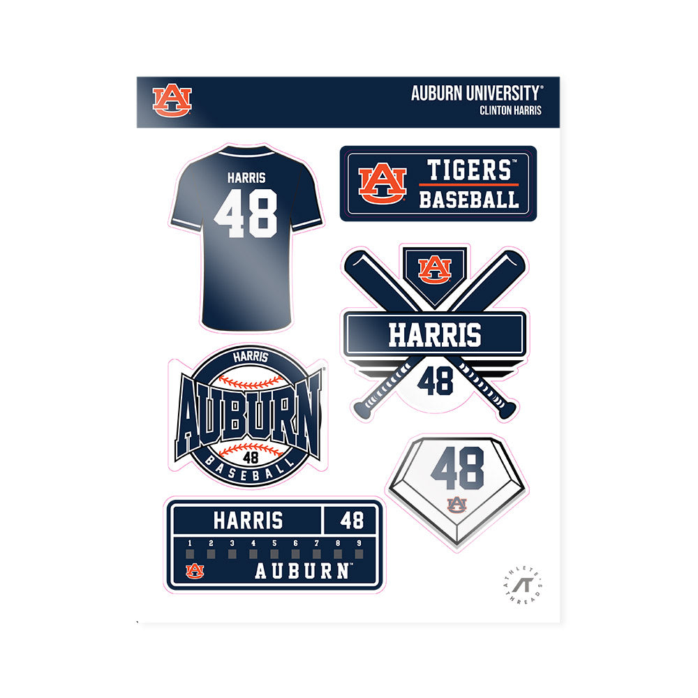 Auburn - NCAA Baseball : Clinton Harris - Sticker Sheet-0