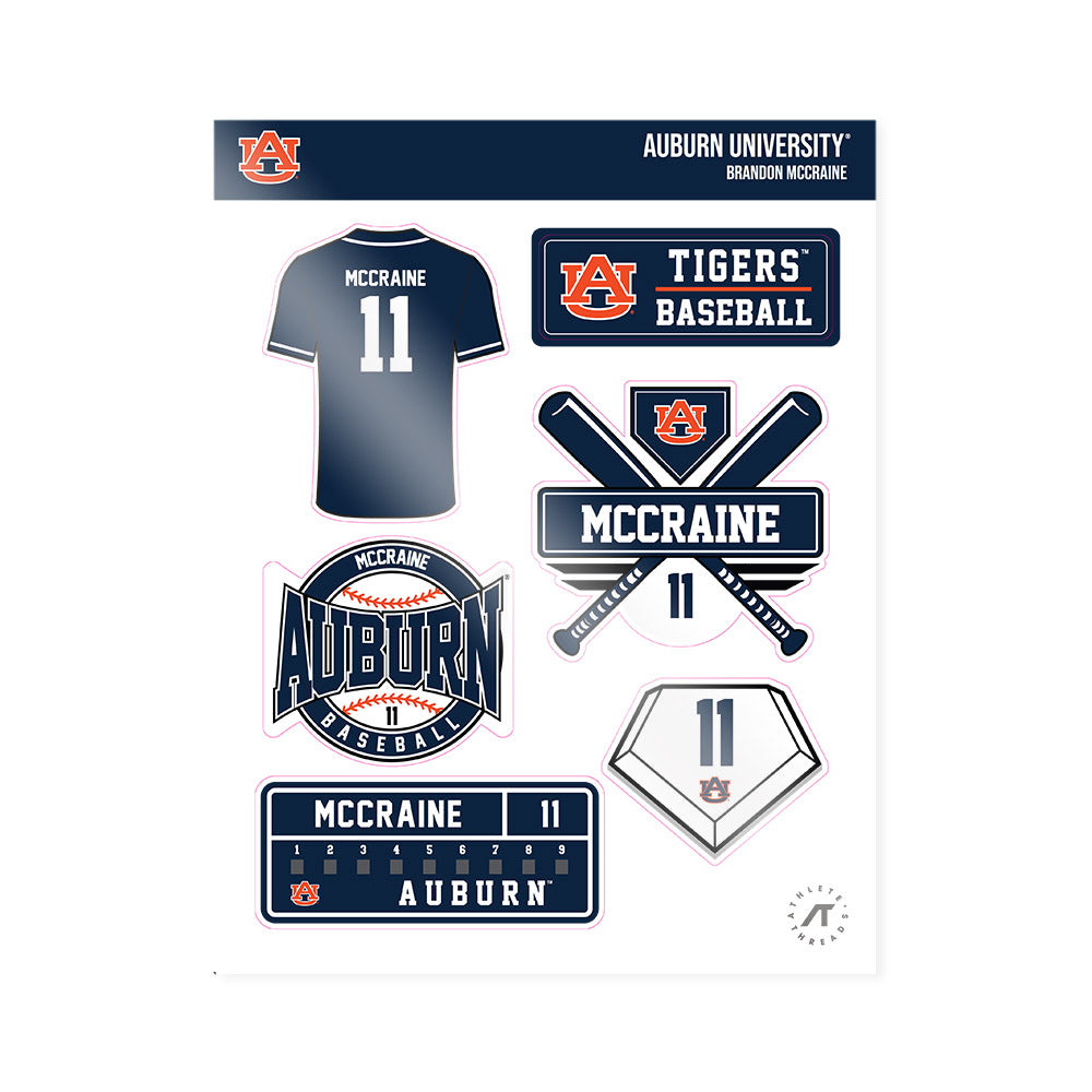 Auburn - NCAA Baseball : Brandon McCraine - Sticker Sheet-0