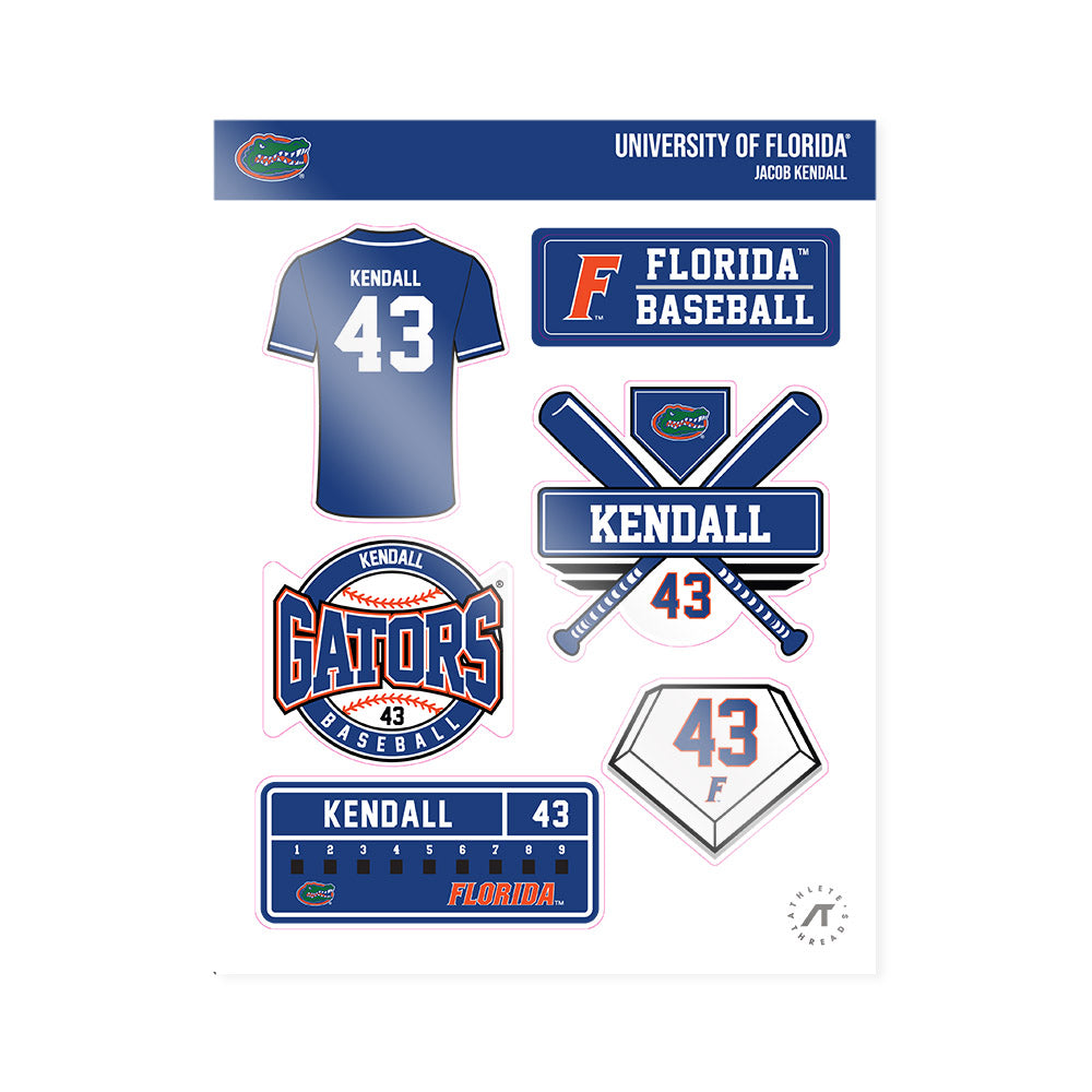 Florida - NCAA Baseball : Jacob Kendall - Sticker Sheet-0