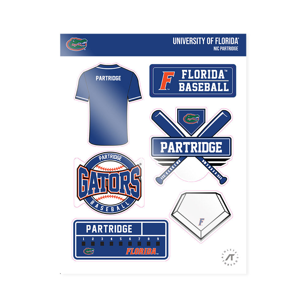 Florida - NCAA Baseball : Nic Partridge - Sticker Sheet-0
