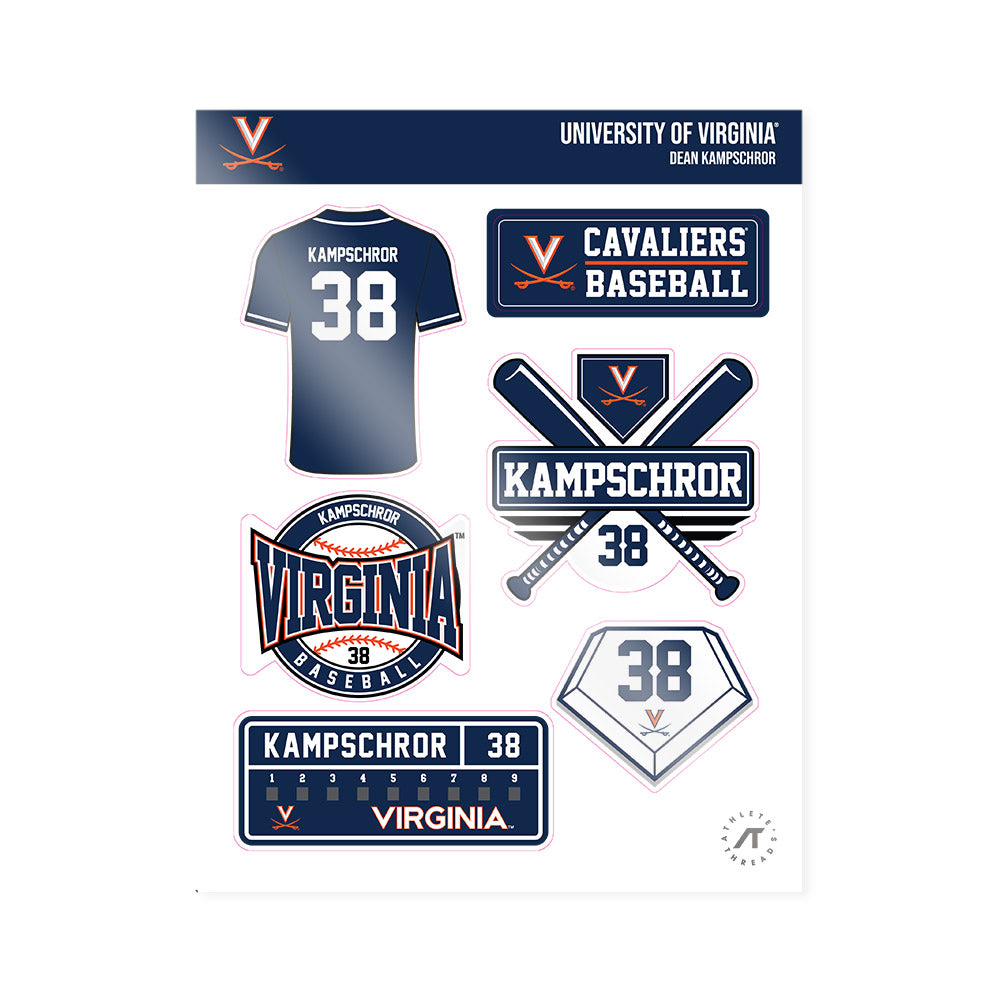 Virginia - NCAA Baseball : Dean Kampschror - Sticker Sheet-0