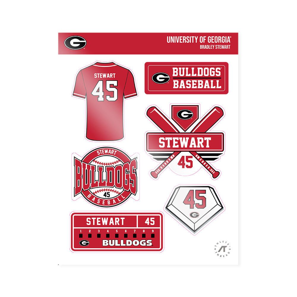 Georgia - NCAA Baseball : Bradley Stewart - Sticker Sheet-0