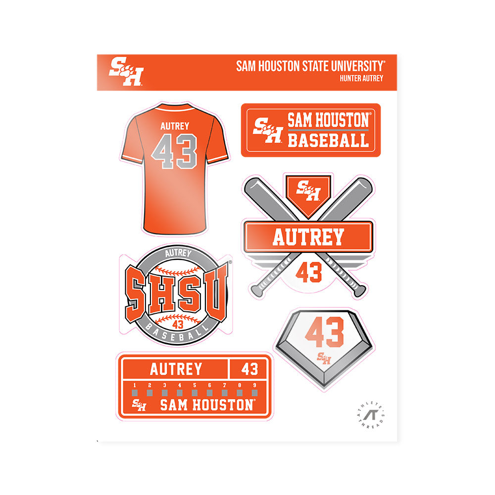SHSU - NCAA Baseball : Hunter Autrey - Sticker Sheet-0