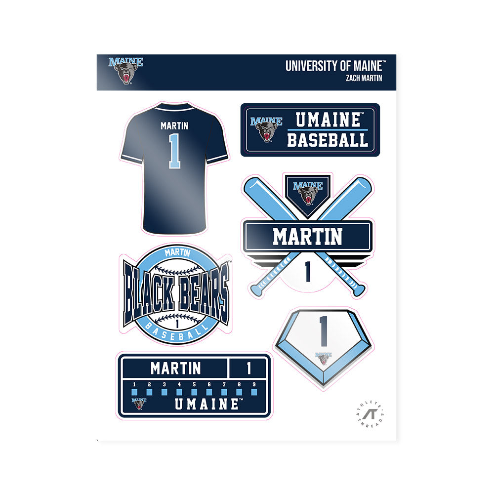 Maine - NCAA Baseball : Zach Martin - Sticker Sheet-0