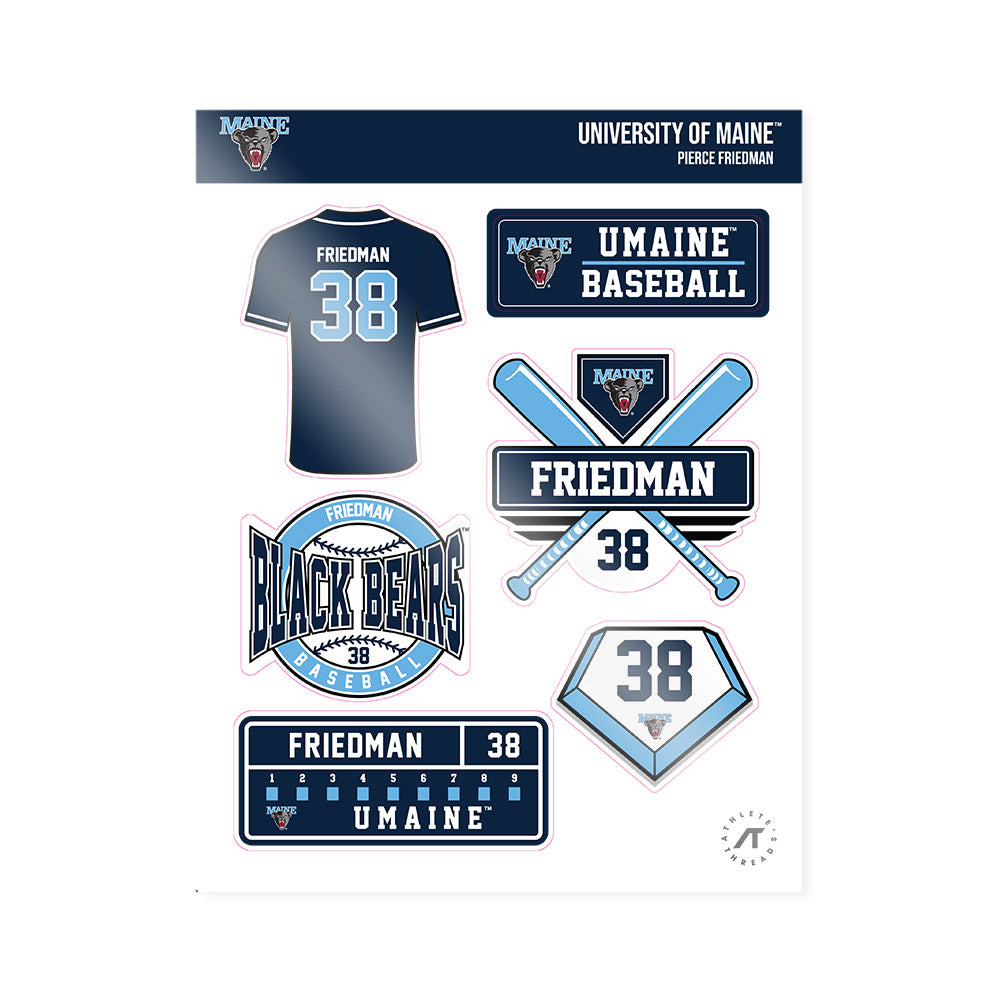 Maine - NCAA Baseball : Pierce Friedman - Sticker Sheet-0