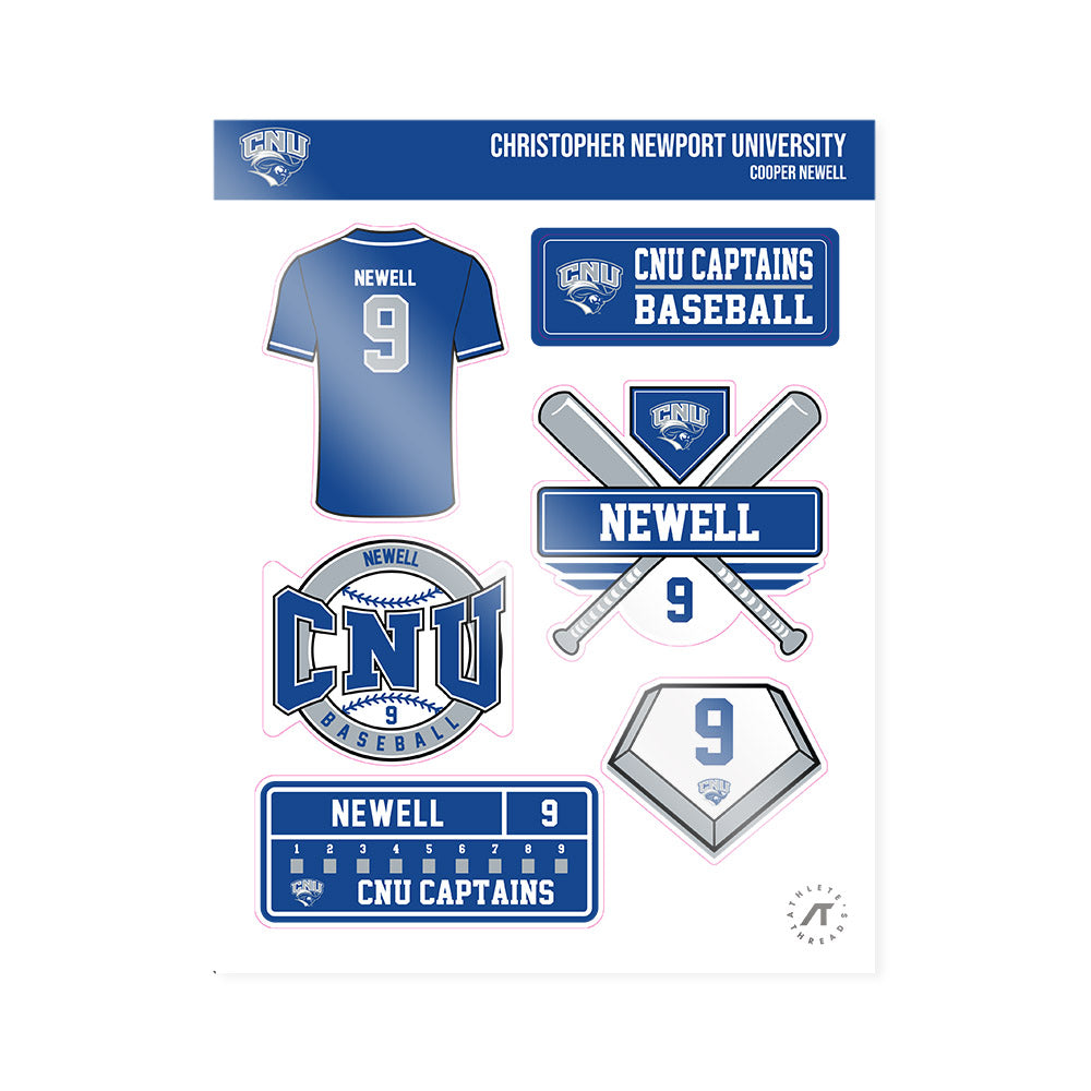 CNU - NCAA Baseball : Cooper Newell - Sticker Sheet-0
