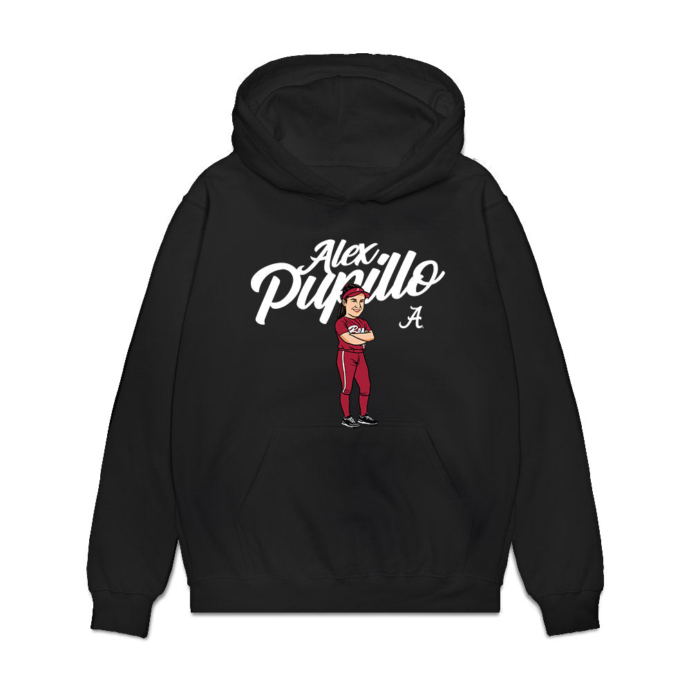 Alabama - NCAA Softball : Alexis Pupillo - Player Illustration Premium Hooded Sweatshirt-0