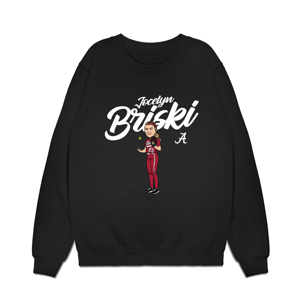 Alabama - NCAA Softball : Jocelyn Briski - Player Illustration Premium Crewneck Sweatshirt-0