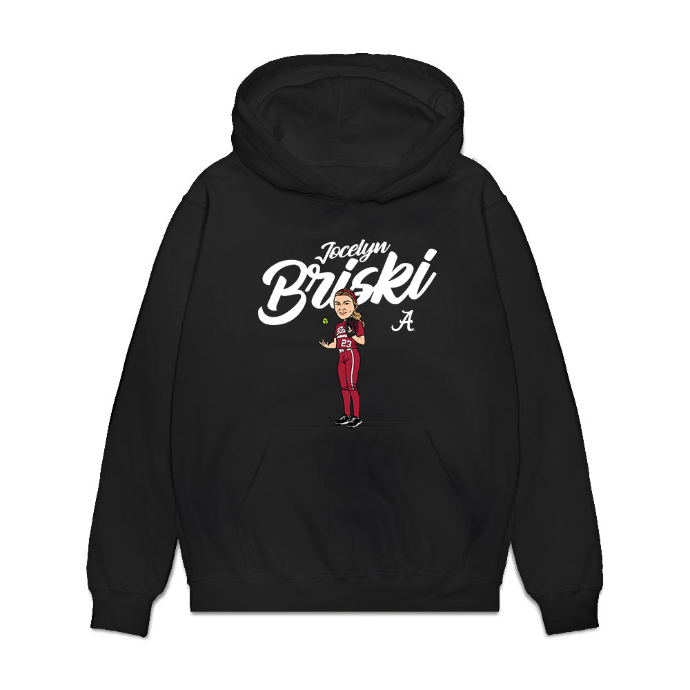 Alabama - NCAA Softball : Jocelyn Briski - Player Illustration Premium Hooded Sweatshirt-0