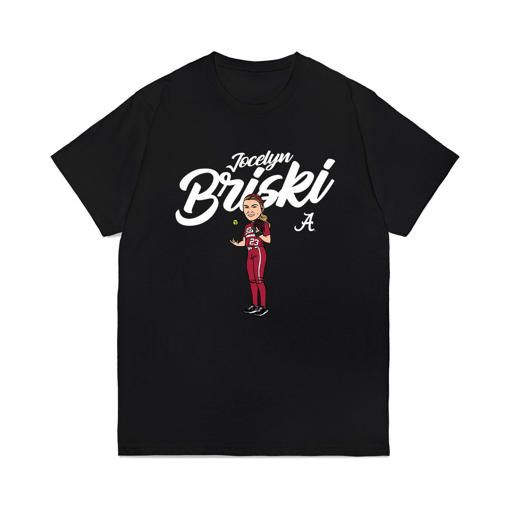 Alabama - NCAA Softball : Jocelyn Briski - Player Illustration Premium T-Shirt-0