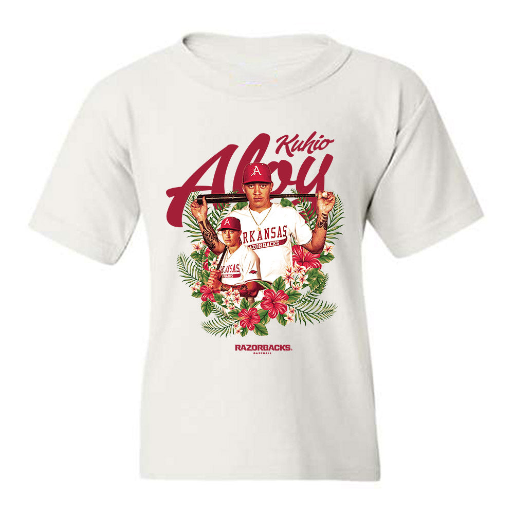 Arkansas - NCAA Baseball : Kuhio Aloy - Collage Youth T-Shirt-0