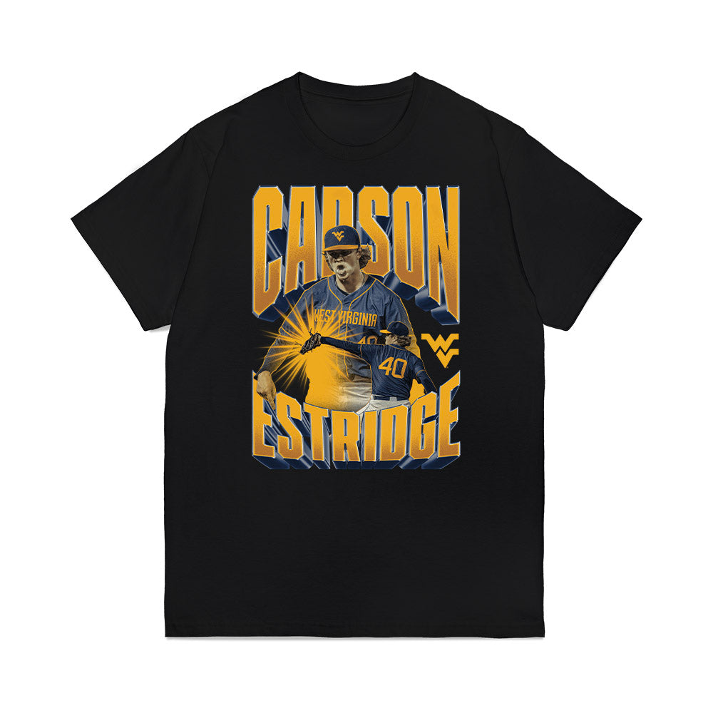 West Virginia - NCAA Baseball : Carson Estridge - Collage Premium T-Shirt-0
