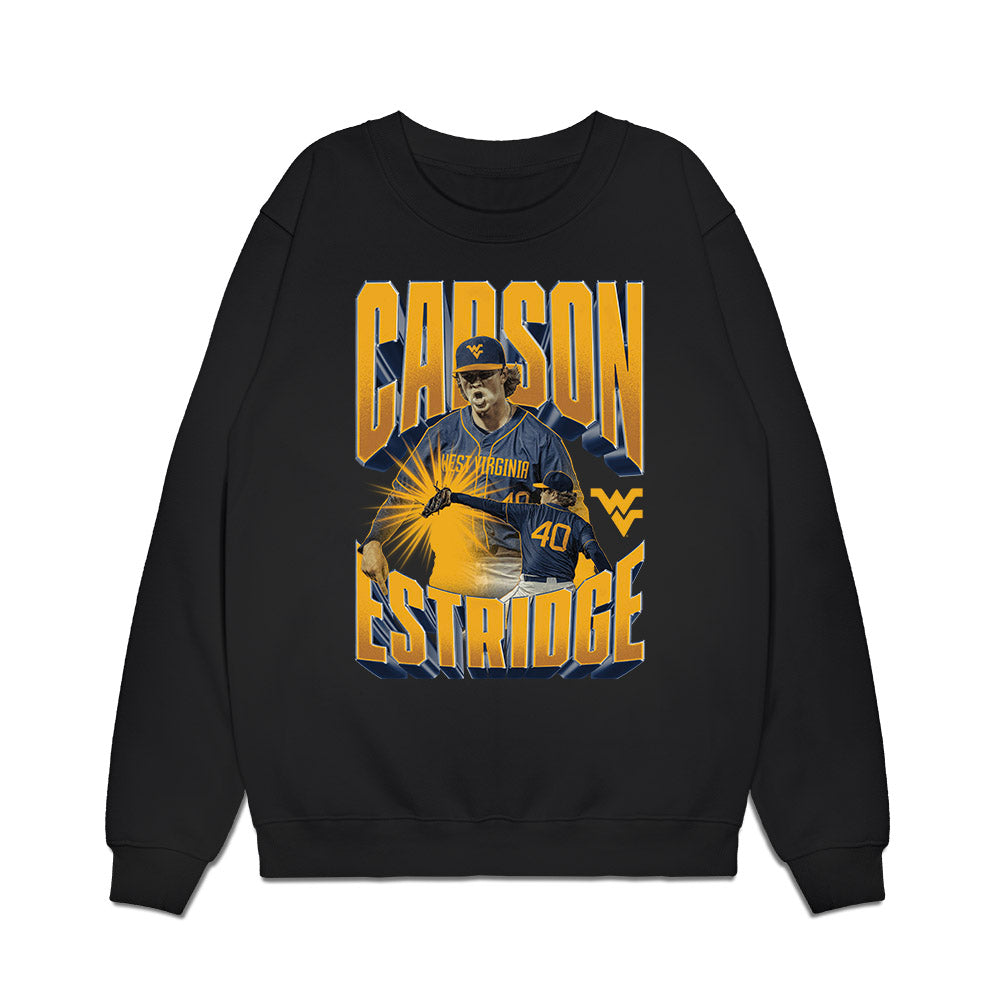 West Virginia - NCAA Baseball : Carson Estridge - Collage Premium Crewneck Sweatshirt-0