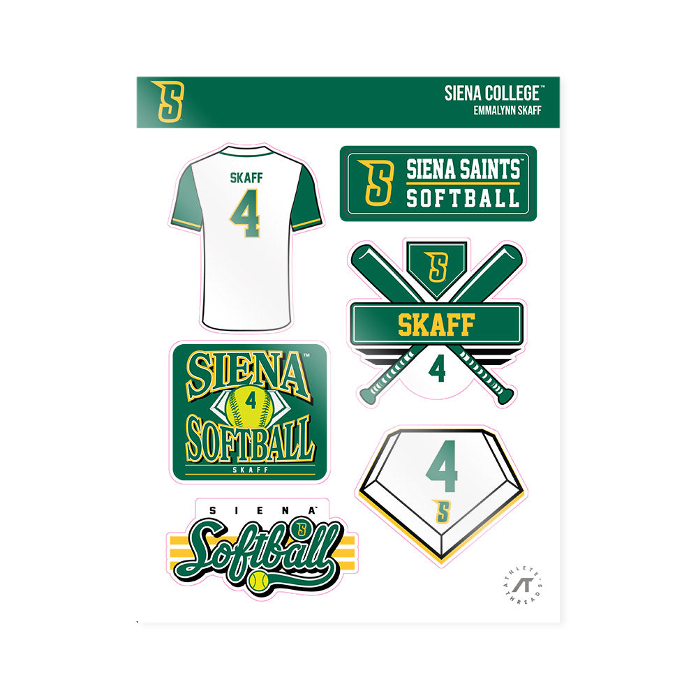 Siena - NCAA Softball : Emmalynn Skaff - Sticker Sheet-0