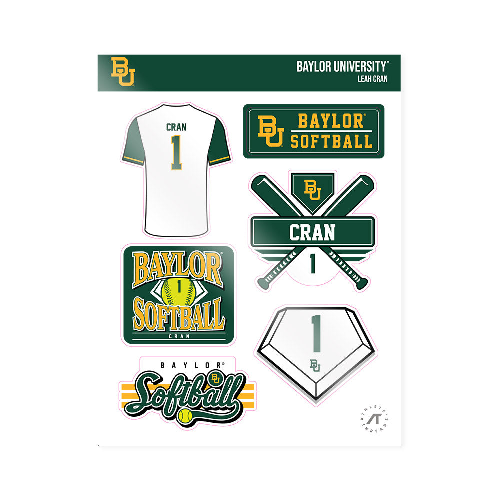 Baylor - NCAA Softball : Leah Cran - Sticker Sheet-0