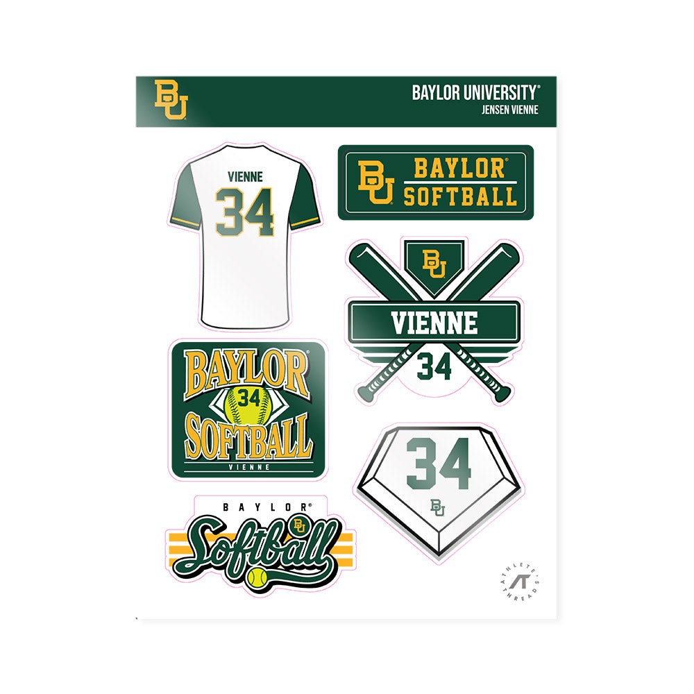 Baylor - NCAA Softball : Jensen Vienne - Sticker Sheet-0