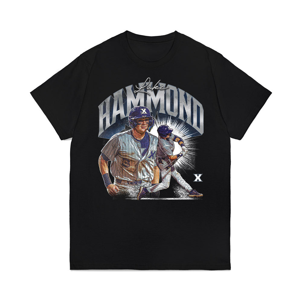 Xavier - NCAA Baseball : Luke Hammond - Collage Premium T-Shirt-0