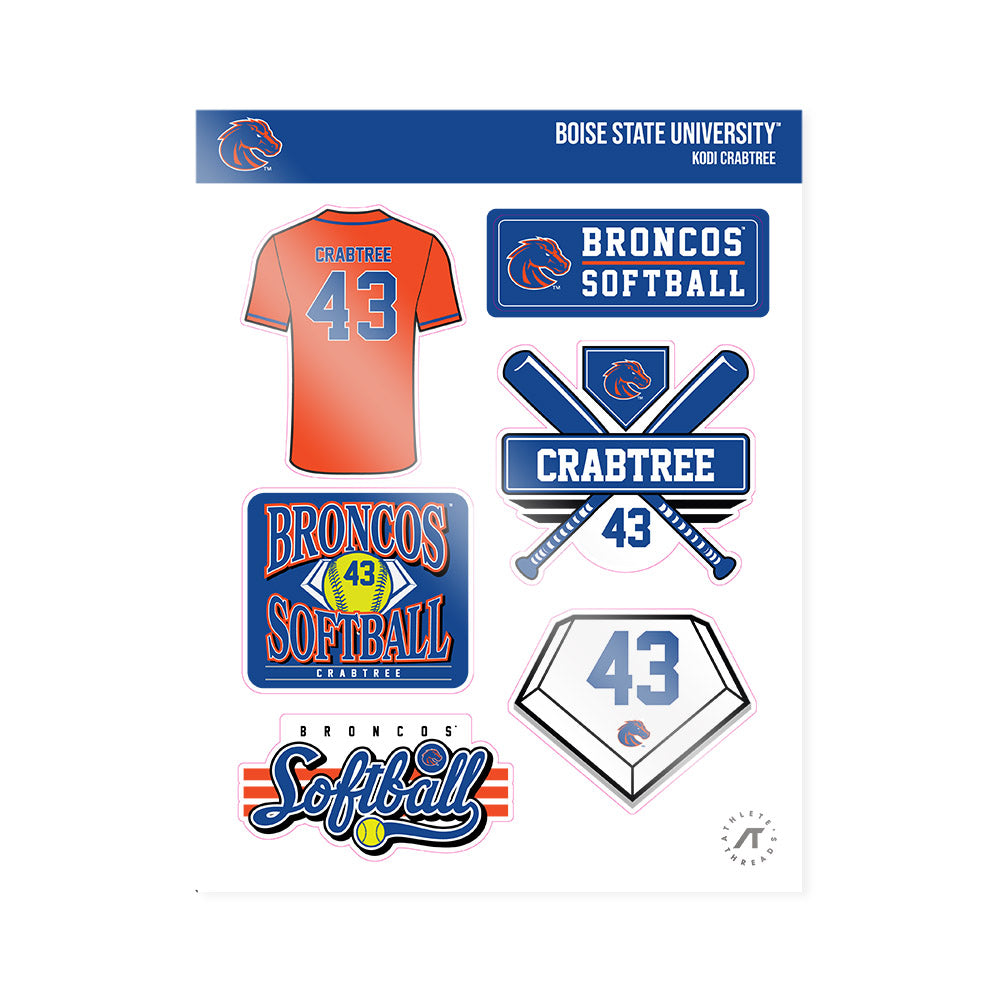 Boise State - NCAA Softball : Kodi Crabtree - Sticker Sheet-0