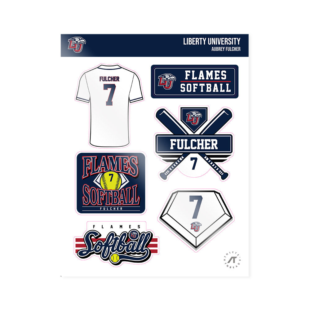 Liberty - NCAA Softball : Aubrey Fulcher - Sticker Sheet-0