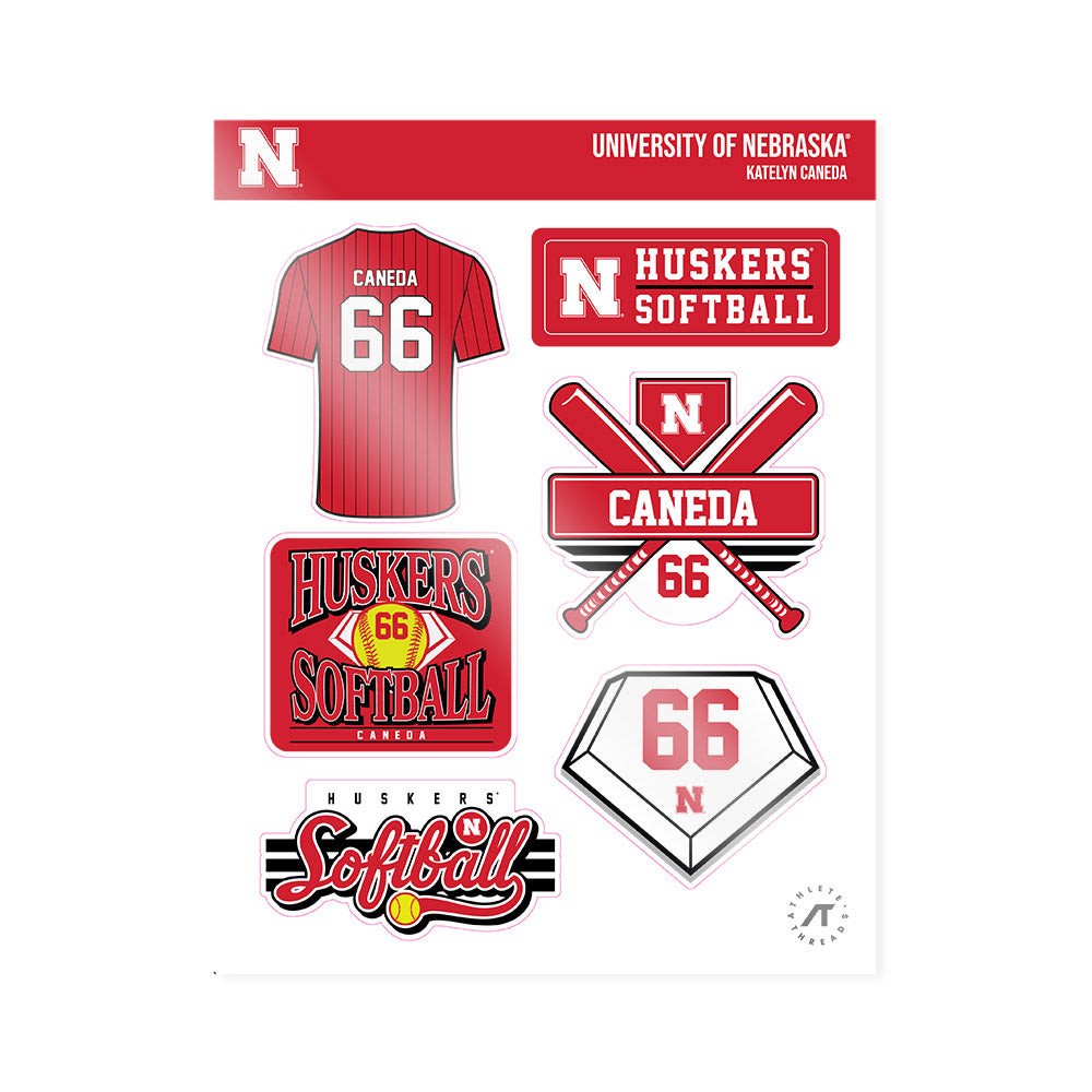 Nebraska - NCAA Softball : Katelyn Caneda - Sticker Sheet-0