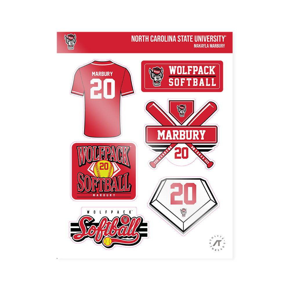 NC State - NCAA Softball : MaKayla Marbury - Sticker Sheet-0