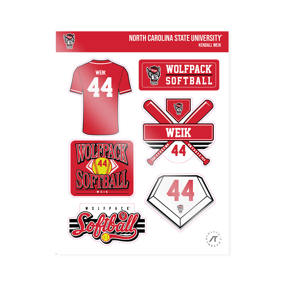 NC State - NCAA Softball : Kendall Weik - Sticker Sheet-0