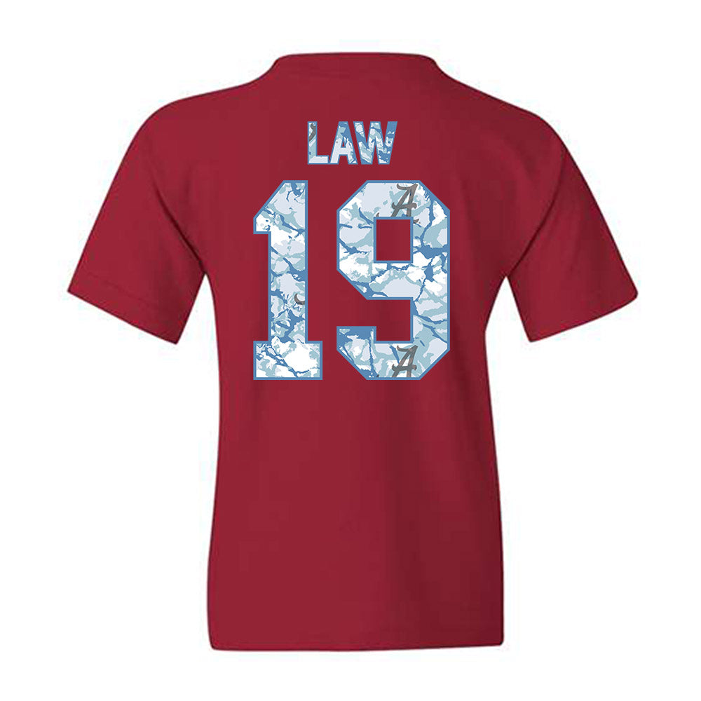 Alabama - NCAA Football : Kendrick Law - Youth T-Shirt-1