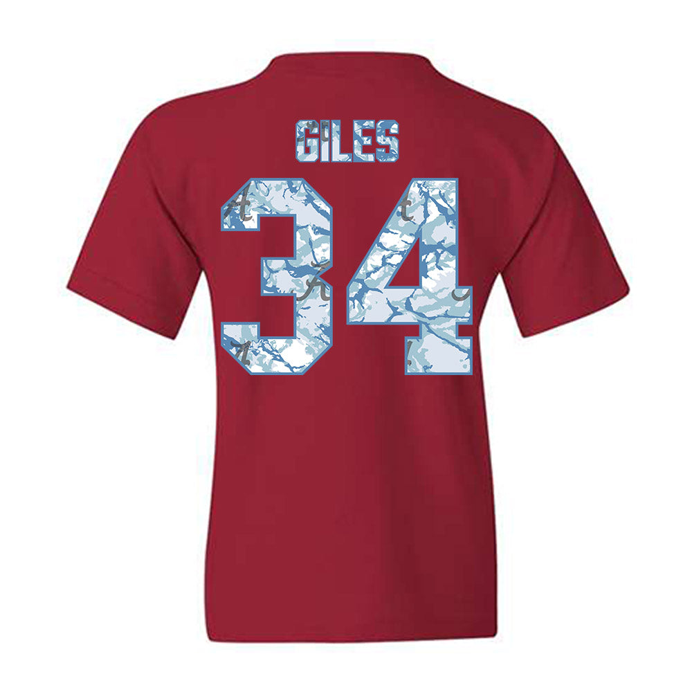 Alabama - NCAA Softball : Marlie Giles - Hydrobama™ Youth T-Shirt-1