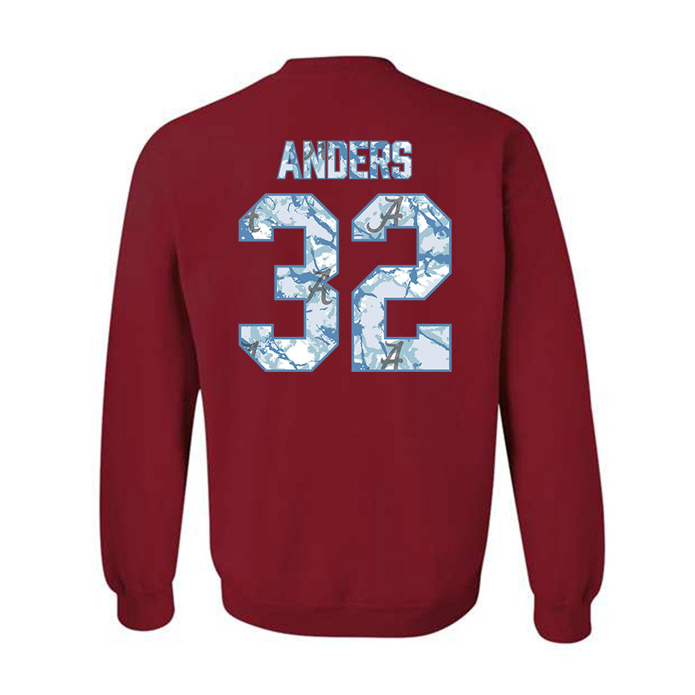 Alabama - NCAA Football : Eryk Anders - Hydrobama™ Crewneck Sweatshirt-1