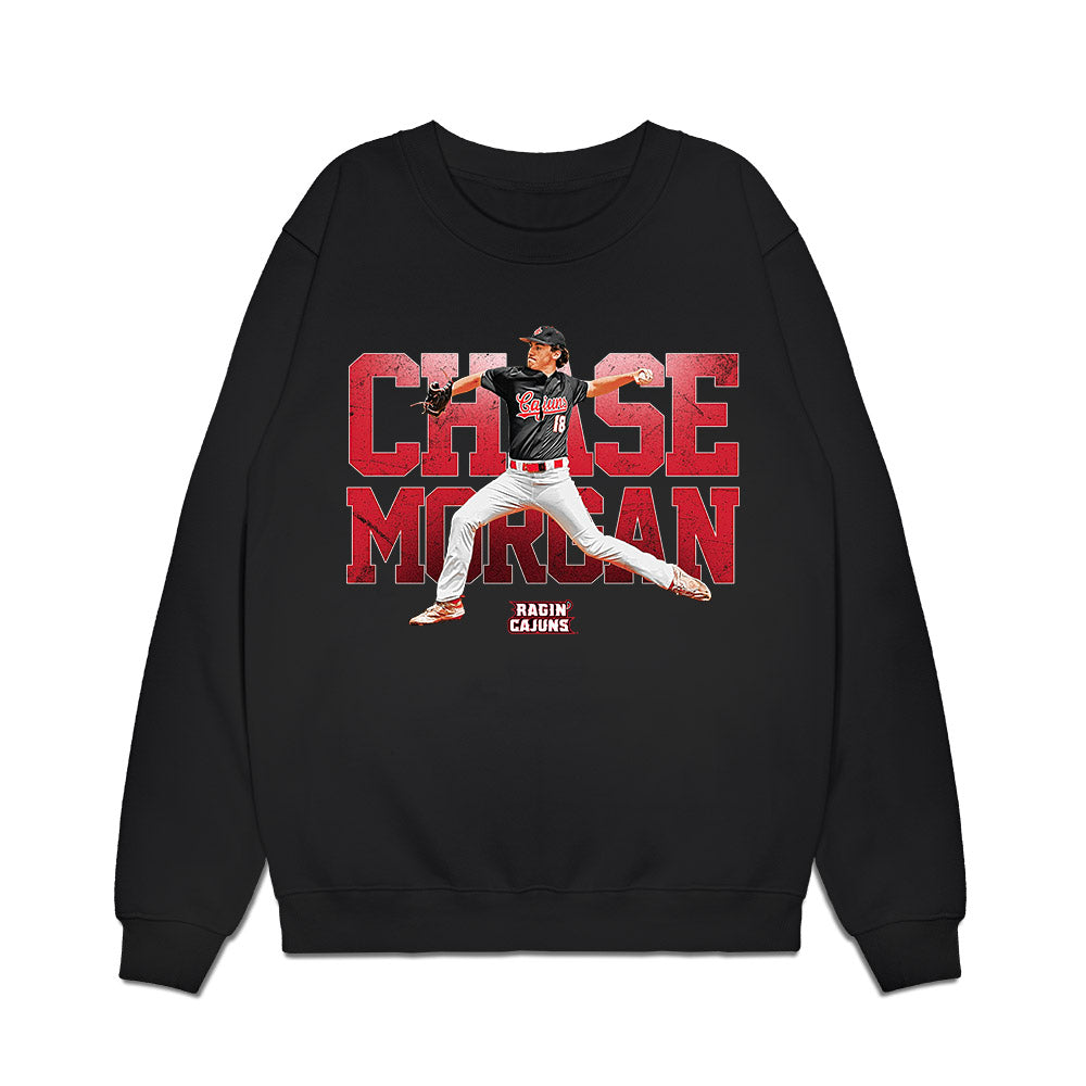 Louisiana - NCAA Baseball : Chase Morgan - Collage Premium Crewneck Sweatshirt-0