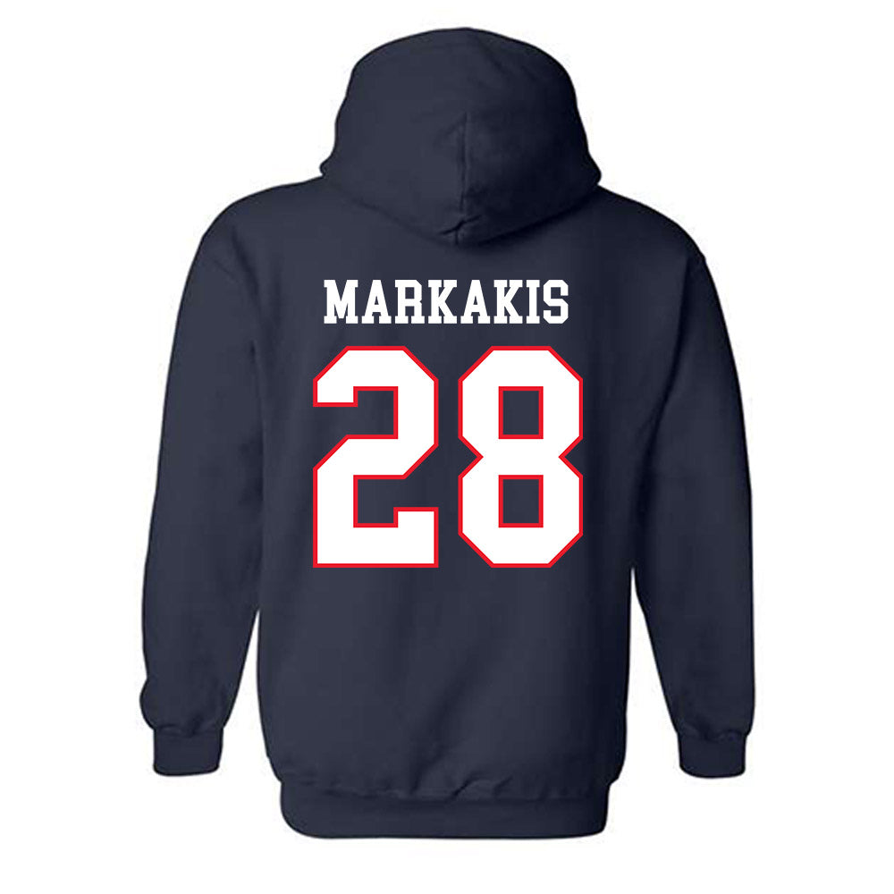 UConn - NCAA Women's Ice Hockey : Ellie Markakis - Champs Classic Shersey Hooded Sweatshirt-1