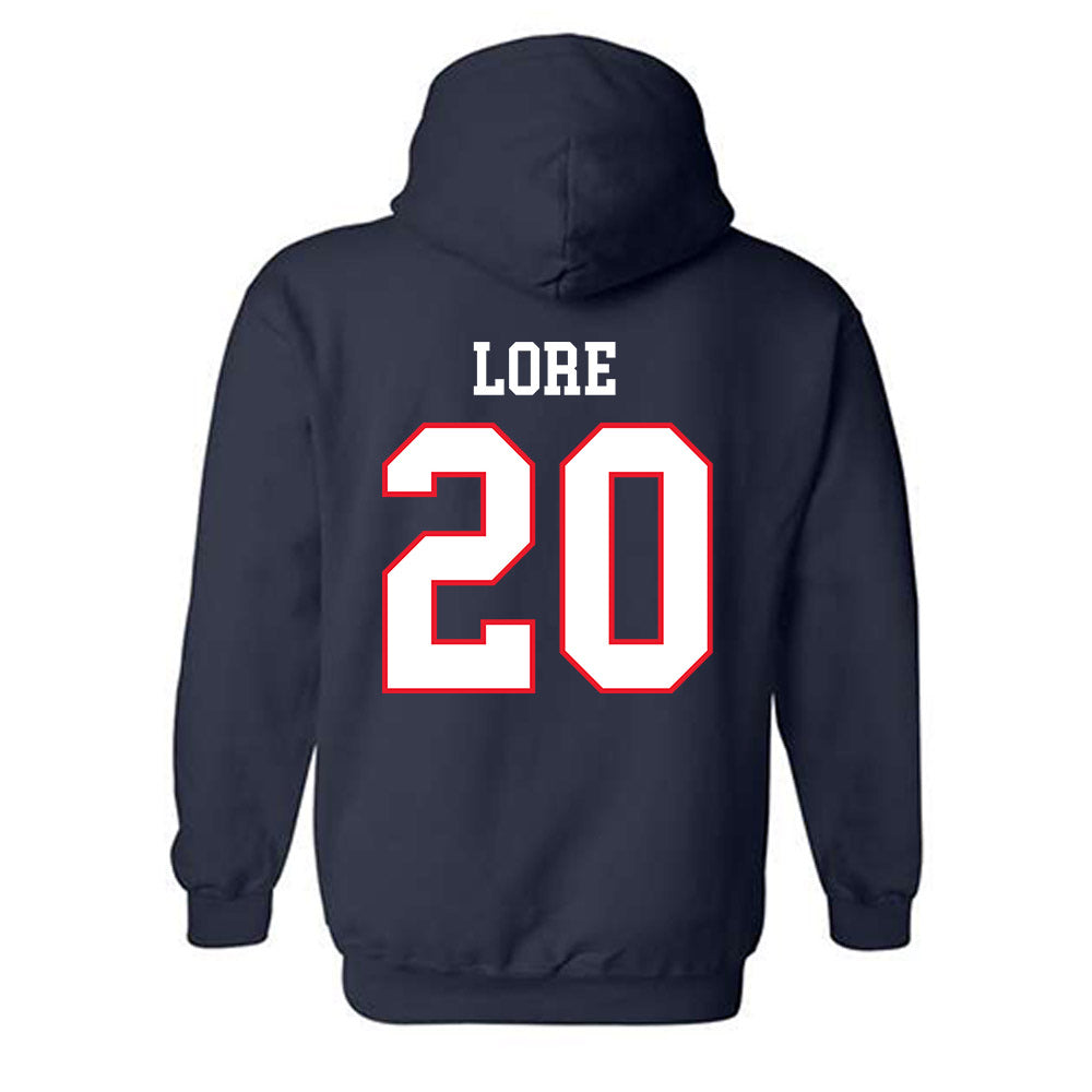 UConn - NCAA Women's Ice Hockey : Jade Lore - Hockey East 2024-2025 Regular Season Champs Classic Shersey Hooded Sweatshirt-1